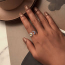 925 Sterling Silver Pavé CZ White Gold Plated Ring for Women-5