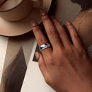 925 Sterling Silver Plated Gold Ring for Unisex-6