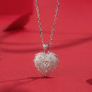 925 Sterling Silver White Gold Plated Necklace with CZ Pendant for Women-3