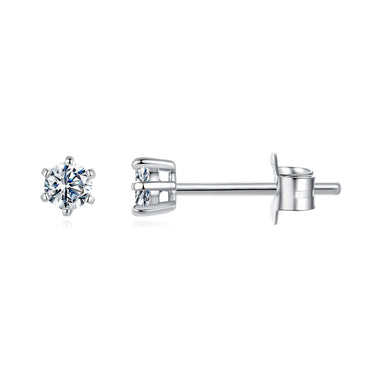925 Sterling Silver 0.65 Carat Moissanite Earrings for Women - 0