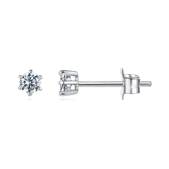 925 Sterling Silver 0.65 Carat Moissanite Earrings for Women