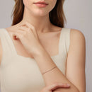 925 Sterling Silver Plated White Gold Adjustable Bracelet for Women-5