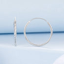 925 Sterling Silver Earrings for Women - White Gold Plated, 2.3x0.2 cm-2
