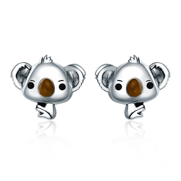 925 Sterling Silver Earrings 1.1*1.2cm for Women