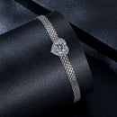 925 Sterling Silver & 1 Carat Moissanite & CZ White Gold Plated Bracelet for Women-3