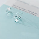 925 Sterling Silver Pentagram Earrings-3