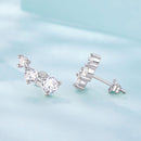 925 Sterling Silver Earrings with Pavé Setting CZ | Size 0.6*1.45cm for Women-7