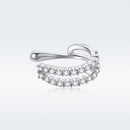 925 Sterling Silver Plated Platinum CZ Earrings-5