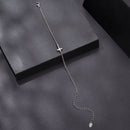 925 Sterling Silver Moissanite Bracelet 15+6cm, Plated White Gold, for Women-4