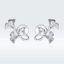 925 Sterling Silver Plated Platinum Wiredrawing Earrings-4