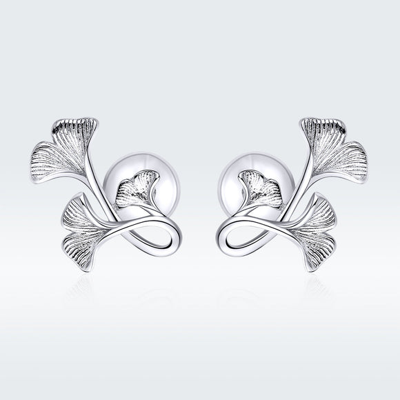 925 Sterling Silver Plated Platinum Wiredrawing Earrings