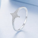 925 Sterling Silver White Gold Plated Ring with Pavé Setting CZ, Size 6.0 for Women-2