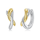 925 Sterling Silver White Gold Plated Earrings-1