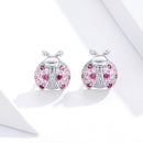 925 Sterling Silver Earrings with Pavé Setting CZ 1x0.9cm for Women-5