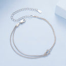 925 Sterling Silver & Plated White Gold Bracelet for Women-3