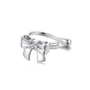 925 Sterling Silver Moissanite 0.1ct Earrings with White Gold Plating for Women-1