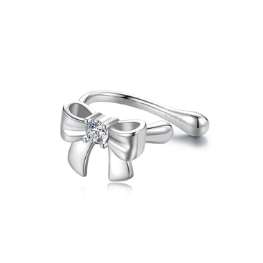 925 Sterling Silver Moissanite 0.1ct Earrings with White Gold Plating for Women