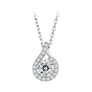 925 Sterling Silver Moissanite Necklace with CZ, 400mm Length, 15x10mm Pendant for Women-1