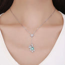 925 Sterling Silver Necklace 38-45cm with 3.1*1.3cm Pendant for Women-6