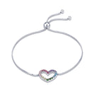 925 Sterling Silver Bracelet with Pavé Setting CZ-1