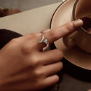 925 Sterling Silver Oxidized Silver 0.18cm Ring-7