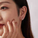 925 Sterling Silver Earrings with Pavé Setting CZ in Oxidized Silver-7