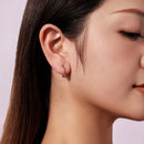 925 Sterling Silver Plated White Gold Hoop Earrings for Women-7