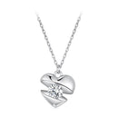 925 Sterling Silver White Gold Plated 40cm+5cm Length CZ Necklace for Women-2