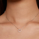 S925 Sterling Silver Necklace with Moissanite, 400mm + 50mm, Platinum Plated, Women-6
