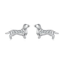 925 Sterling Silver Earrings with Pavé Setting and White Gold Plating for Women-1