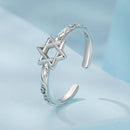 925 Sterling Silver Oxidized Silver 0.8cm Pendant Rings for Women-2