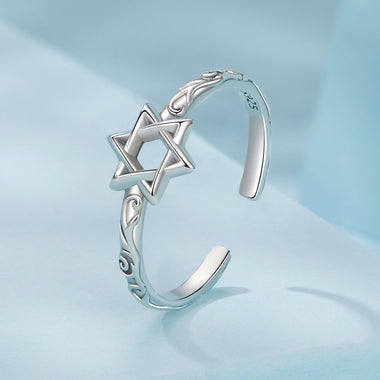 925 Sterling Silver Oxidized Silver 0.8cm Pendant Rings for Women - 0