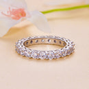 925 Sterling Silver Moissanite 0.1ct Ring Size 6 for Women-6