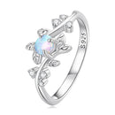 925 Sterling Silver Opal & CZ Ring 0.2cm Size 6.0 for Women-3