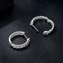 925 Sterling Silver 0.023 Carat Moissanite Earrings for Women-6