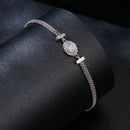 925 Sterling Silver 0.5 Carat Moissanite White Gold Plated Bracelet for Women-3