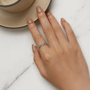 925 Sterling Silver Oxidized Ring - Size 6 for Women-7
