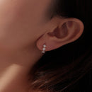 925 Sterling Silver 0.25 Carat Moissanite Hoop Earrings for Women-7