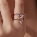 925 Sterling Silver Pavé Setting CZ White Gold Plated Ring 0.18cm for Women-8