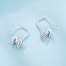 S925 Oxidized Silver Earrings 17x3mm for Women-5