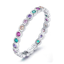 925 Sterling Silver CZ Pavé Setting Ring Size 6.0 for Women-3