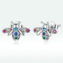 925 Sterling Silver Pavé Setting CZ Earrings for Women-4
