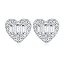 925 Sterling Silver Earrings with Pavé Set CZ-1