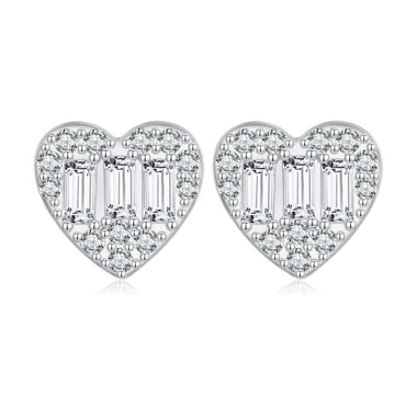 925 Sterling Silver Earrings with Pavé Set CZ