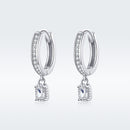 925 Sterling Silver 1.7cm Pavé Setting CZ Earrings-4