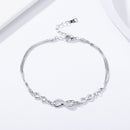 925 Sterling Silver Bracelet 22CM for Women-4