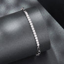 925 Sterling Silver + Moissanite White Gold 21cm Bracelet for Women-2