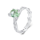 925 Sterling Silver Synthetic Spinel 3.8mm Ring for Women Size 7-3