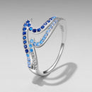 925 Sterling Silver Size 6.0 White Gold Plated CZ Ring for Women-3