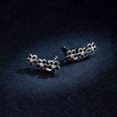 925 Sterling Silver Earrings with Pavé Setting CZ-6